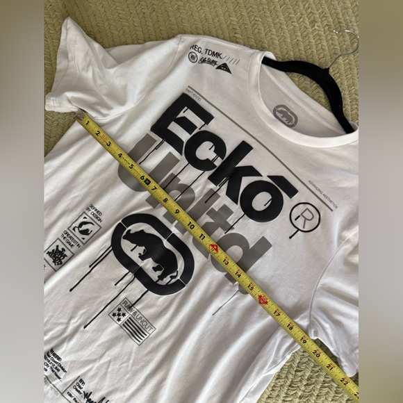 Ecko Unlimited White Tee with Black Logo and Graphic - Picture 8 of 10